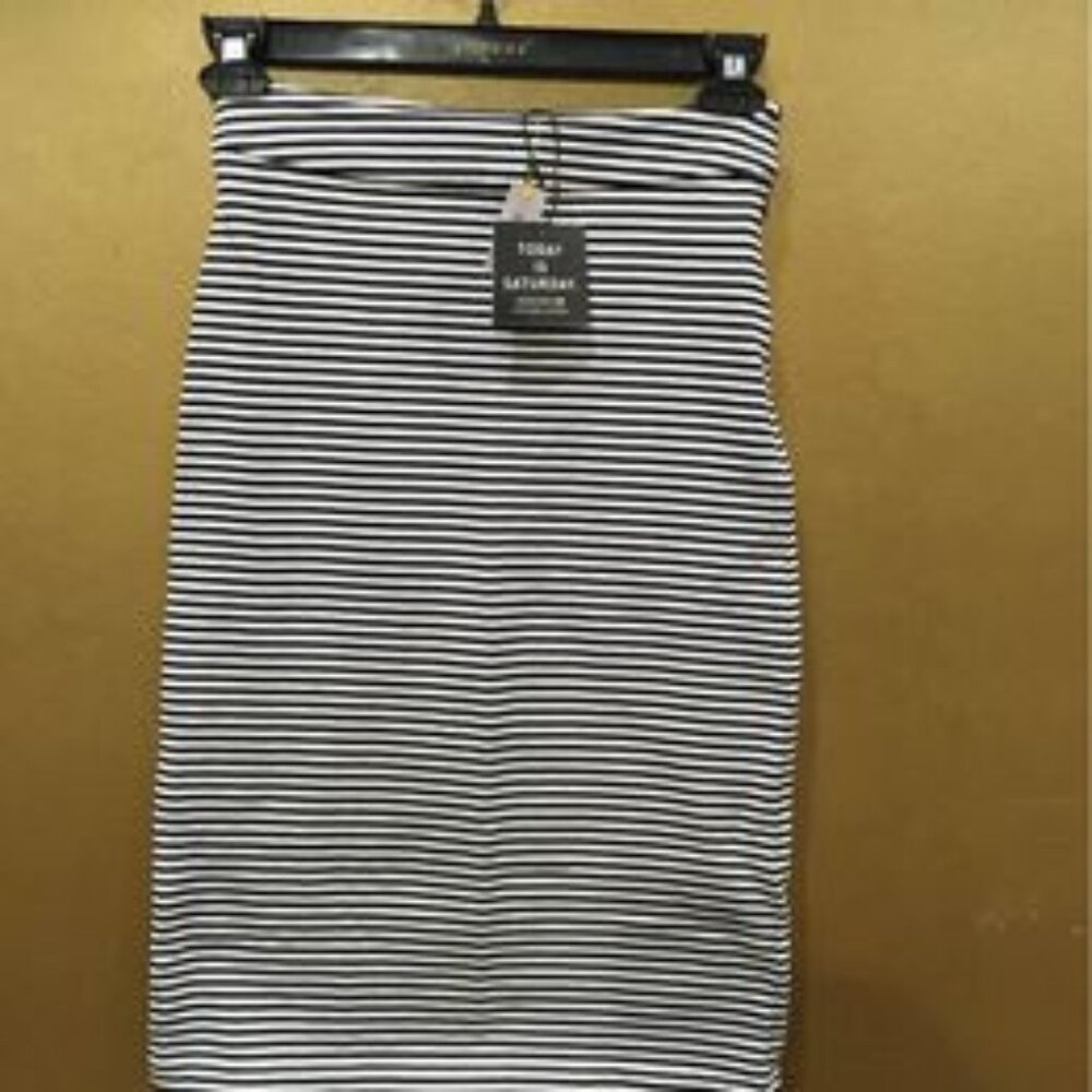 BNWT Kate Spade Black&White Striped Cat Walk Skirt SZ 00